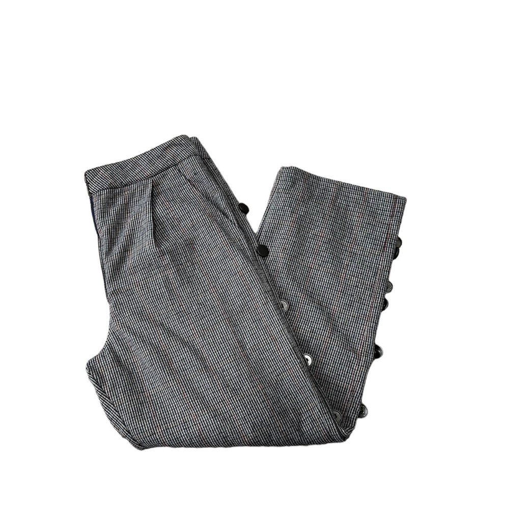 J.O.A- Plaid, Button Detailed, Wool Blend, 'Anaise Pant', Size Medium